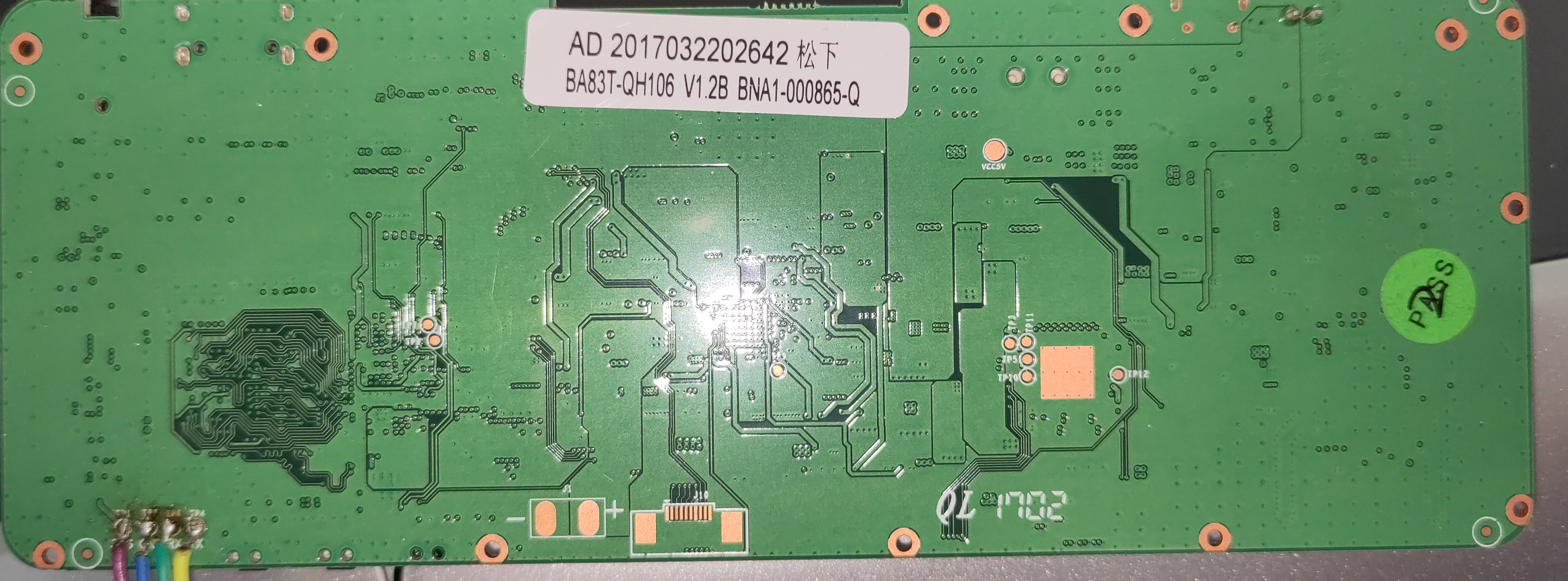 Backside of the sanbot A83T tablet PCB