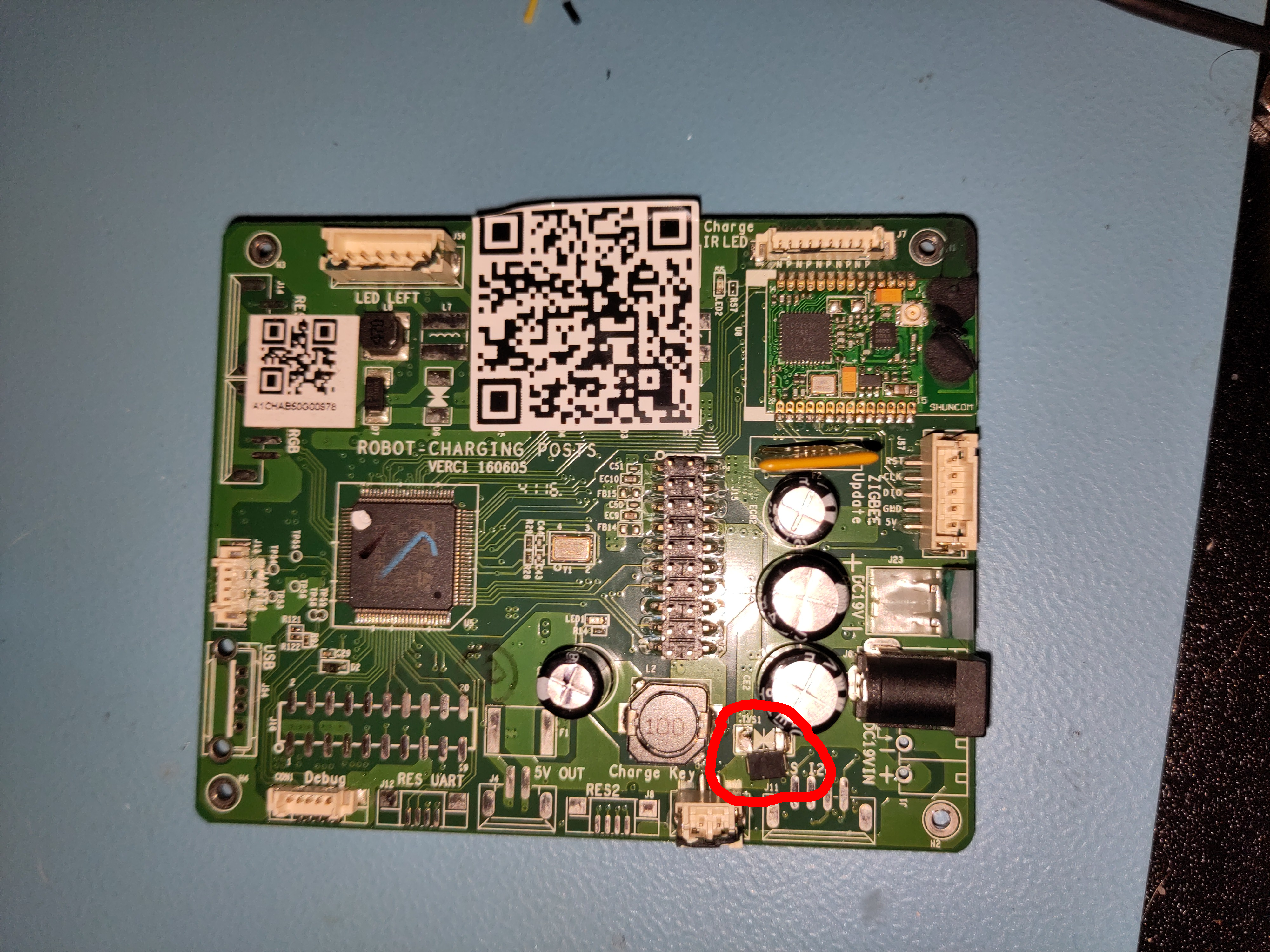 Picture of the desoldered diode